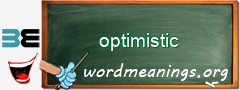 WordMeaning blackboard for optimistic